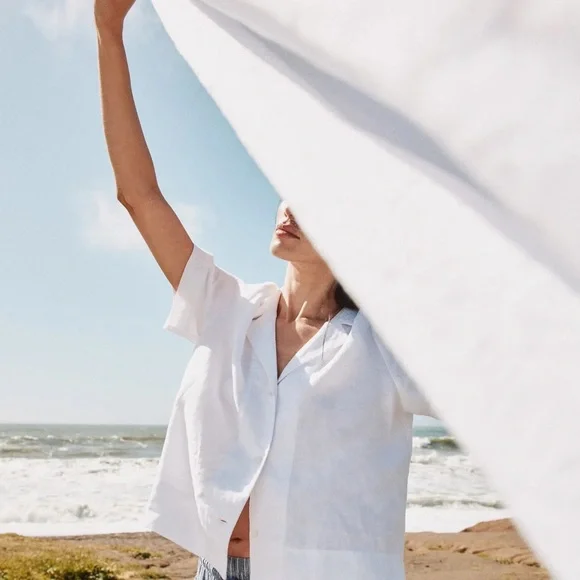 Quince 100% European Linen Short Sleeve Shirt - Picture 8 of 13